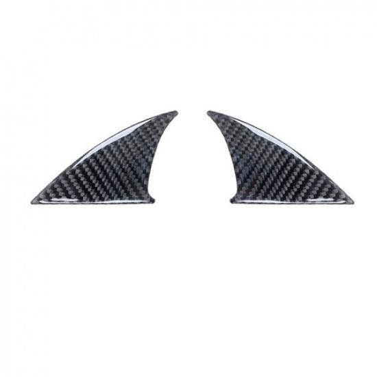 2Pcs Carbon Fiber Side Window Pillar Cover Trim For Honda CRV CR-V 2012-2016
