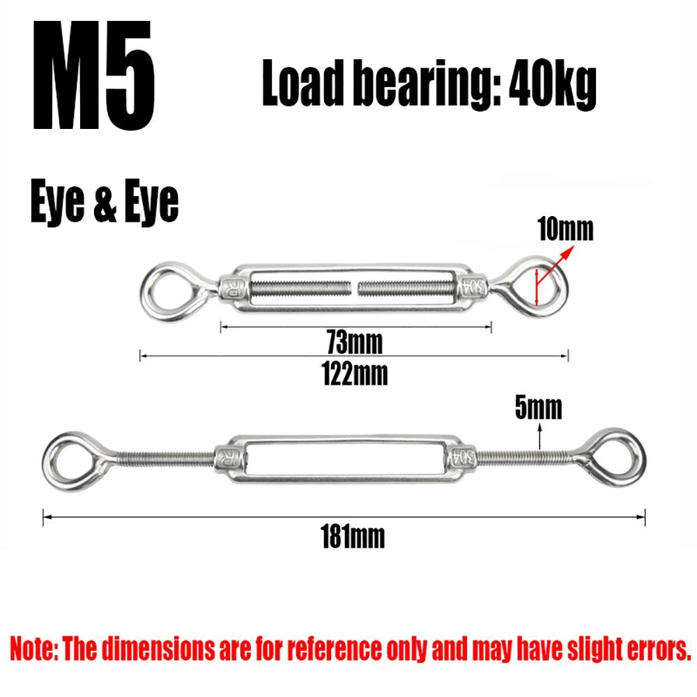 1 шт. крюки и проушины стяжка натяжитель троса M4/M5/M6/M8 304 нержавеющая сталь натяжное устройство линия регулируемая Oc Oo Cc тип