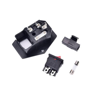 3Pin Iec320 C14 Входной модуль Разъем с предохранителем Разъем питания 10A 250V