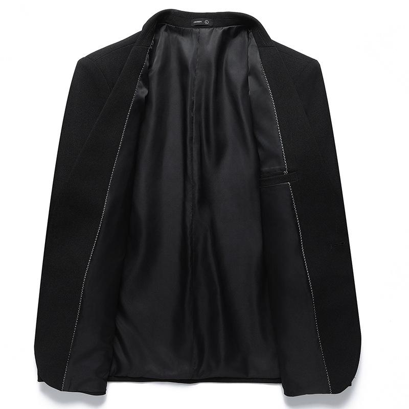 Весна и осень новый мужской костюм не требующий глажки корейская версия облегающий маленький костюм однобортный повседневный пиджак в стиле вестерн на одной пуговице