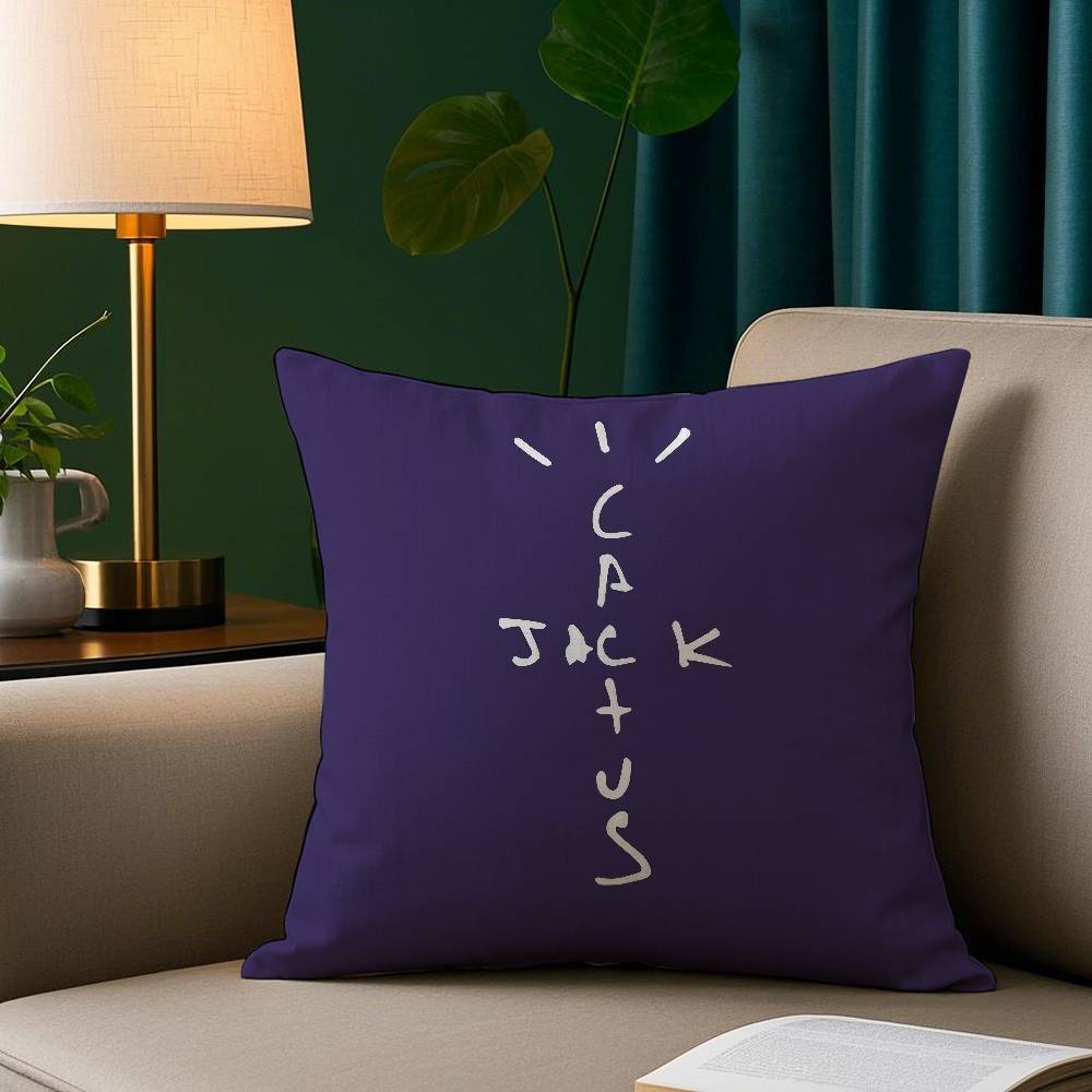 Cool CCactus jack Pillow Case Short Plush Print Cushion Cover Square Throw Pillow Covers Sofa Home Decor