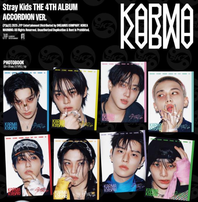 Stray Kids 4-й альбом KARMA Аккордеон Лимитированная версия. K-pop CD