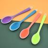 Rice Spoon High Temperature Resistance Solid Color Soft Silicone Non-stick Food Grade Eating Tool Stable Smooth Edge Soup Spoon Kitchen Tool