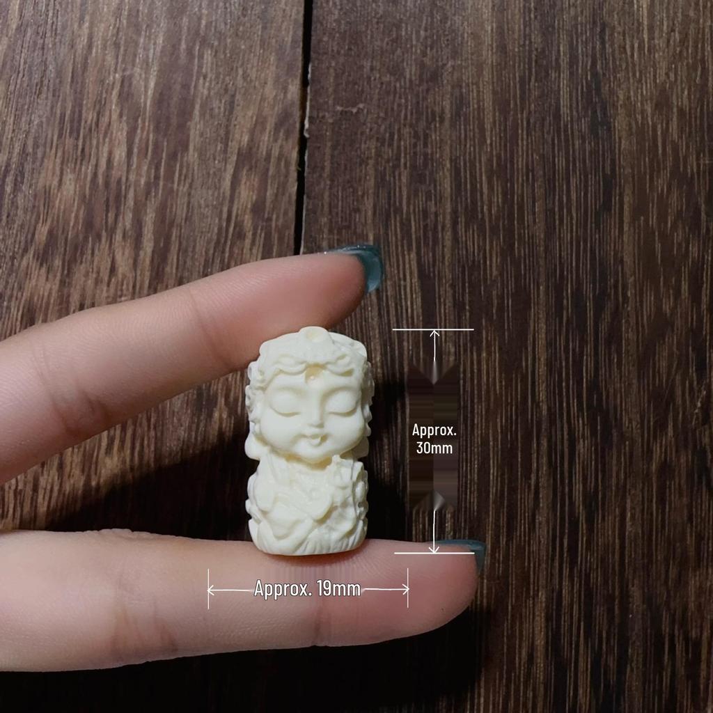 Резной кулон для DIY-украшений цвета слоновой кости: Аксессуары в трехпроходном стиле