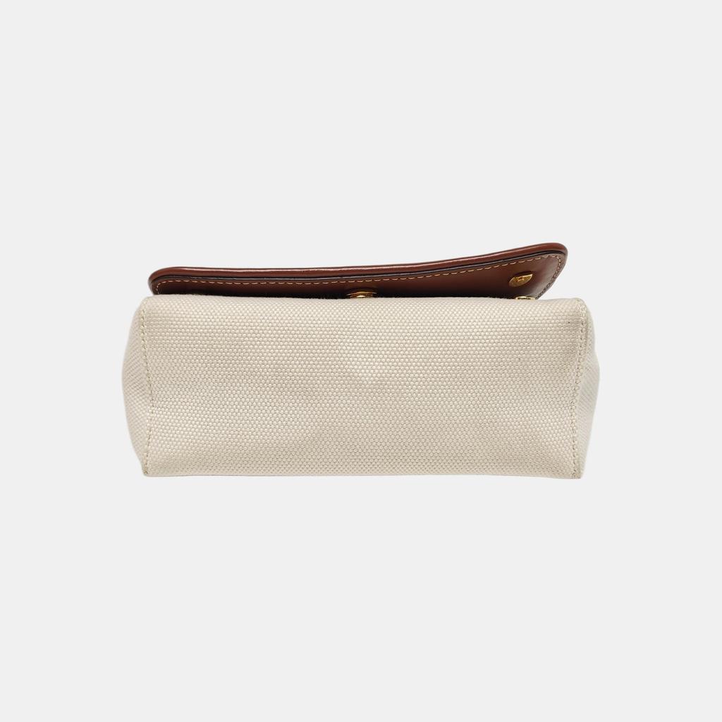 [Pre-Owned] Vintage Logo Print Leather Messenger Bag - Very Good #HMRK70