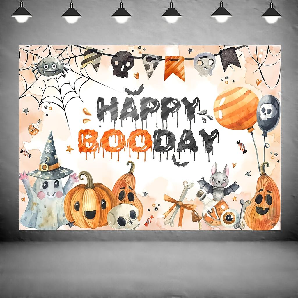 2D plane 1 2D plane Boo Day birthday and Halloween party banner - suitable for boys and girls.PMJ