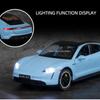 1:32 Taycan Targa 4S Alloy Sports Car Model Toy Diecast Metal Sound Light Pull Back Miniature Vehicles Boy Christmas Gifts