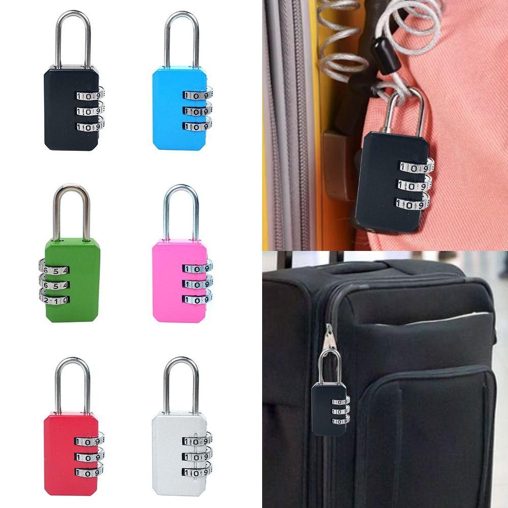 Combination Lock Backpack Zipper Lock 3 Digit Password Lock Dormitory Cabinet Lock Luggage Padlock