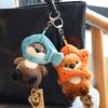 Fluffy Cotton Otter Plush Keychain Bag Hanging Stuffed Otter Doll Otter Pendant Couple Key Chain