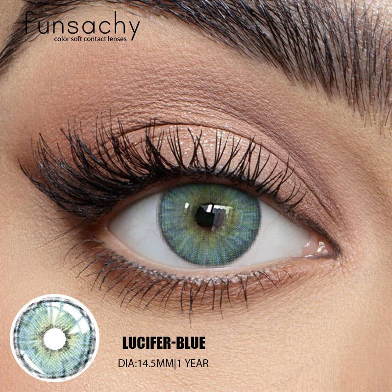 FUNSACHY 2pcs New Colored Contact Lenses for Eyes Fashion Cosmetic Brown Pupils Gray Lenses for Eye Multicolored Contact Lens