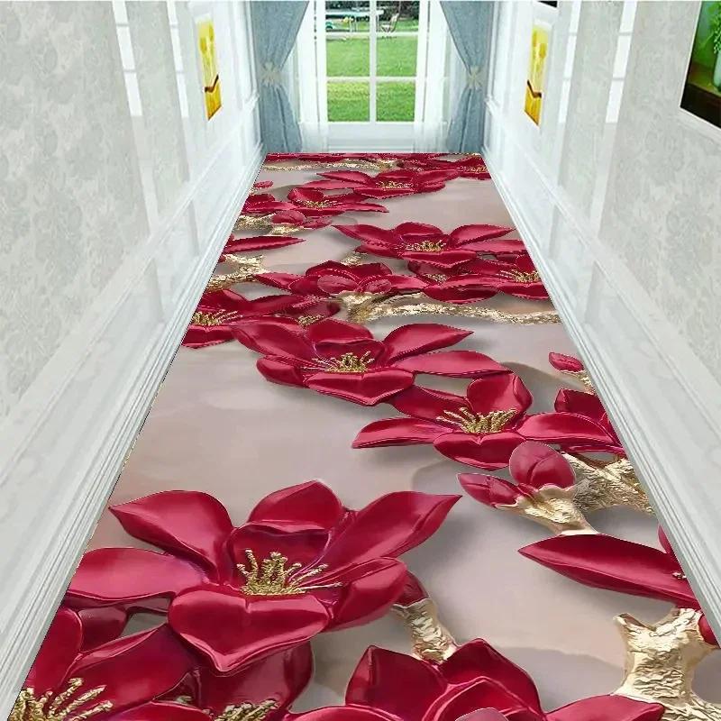 3D Runners Corridor Carpets for Hallway Living Room Decoration Home Hotel Lobby Long Carpet Entrance Door Mat Stairs Area Rug
