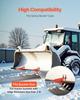 Tractor Bucket Protector, 2PCS Heavy Duty Steel Bucket Edge Protectors, Edge Tamer Anti-Skid Device with Double Hexagon Lock Nuts and Bolts, for Snow,