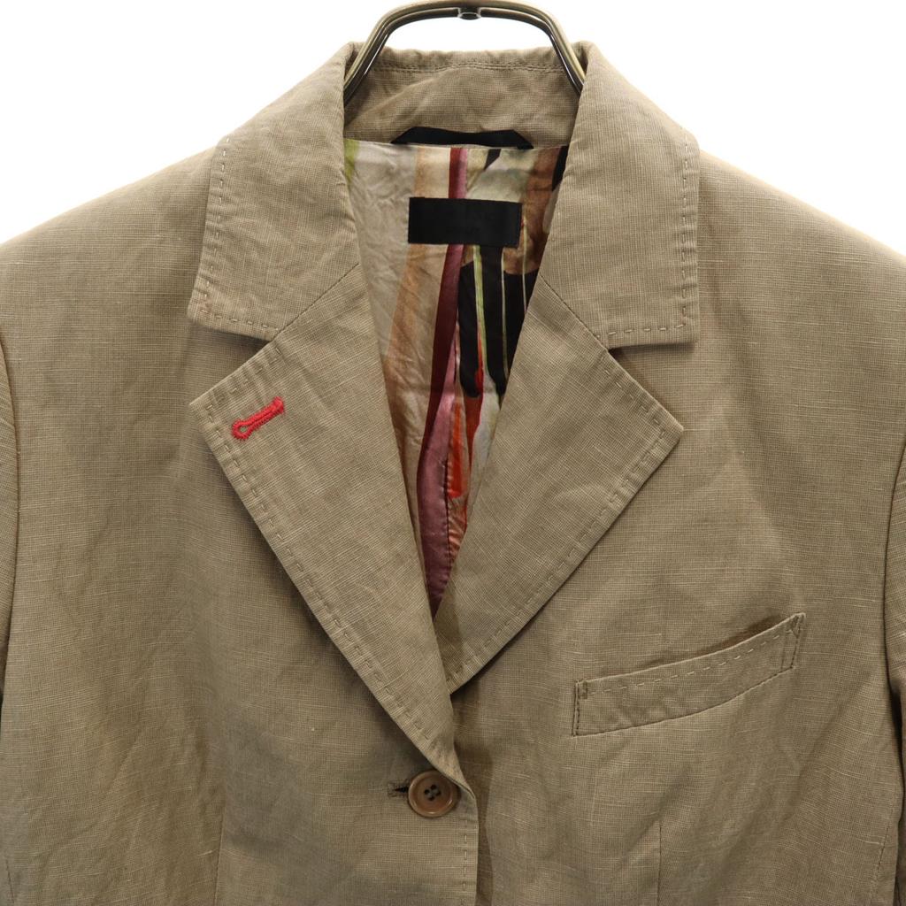 Paul Smith BLACK Приталенный пиджак из смесовой льняной ткани 42 бежевый Женский Б/У