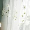Embroidery Window Sheer Curtain, Embroidery Tulle Curtain, Embroidery European Window Curtain Tulle Curtain Window Decoration Bedroom Living Room