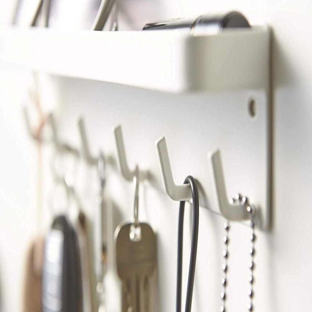 Высококачественный настенный держатель для ключей и почты, магнитный, 6 крючков, органайзер, полка, лоток, домашний декор, прихожая