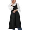 Cr?er atRise Women's Camisole Apron [Easy-to-Put-On One-Piece Apron] Cute, Stylish, Wrinkle-Resistant (Black, Small)