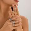 3/4Pcs Irregular Open Rings Minimalist Stacking Rings Women Geometric Finger Knuckle