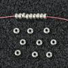 100pcs/set Round Silver Stainless Steel Bracelet Components DIY Tool Spacer Beads Jewelry Making