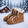 3353 Long-haired Snow Boots Men's and Women's Autumn and Winter Couples' Niche Leather and Cotton Shoes