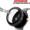Стекло+Чехол для Google Pixel Watch 4 45мм 41мм PC Чехол Защитный бампер по всему корпусу Закаленное Защита экрана от царапин для Pixel watch4