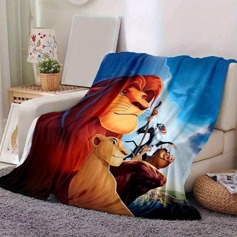 1pc. Cartoon Lion King Blanket, Soft and Cozy Home Decor for All Seasons, Perfect Gift for Animal Lovers, Vibrant Colors and Detailed Charac