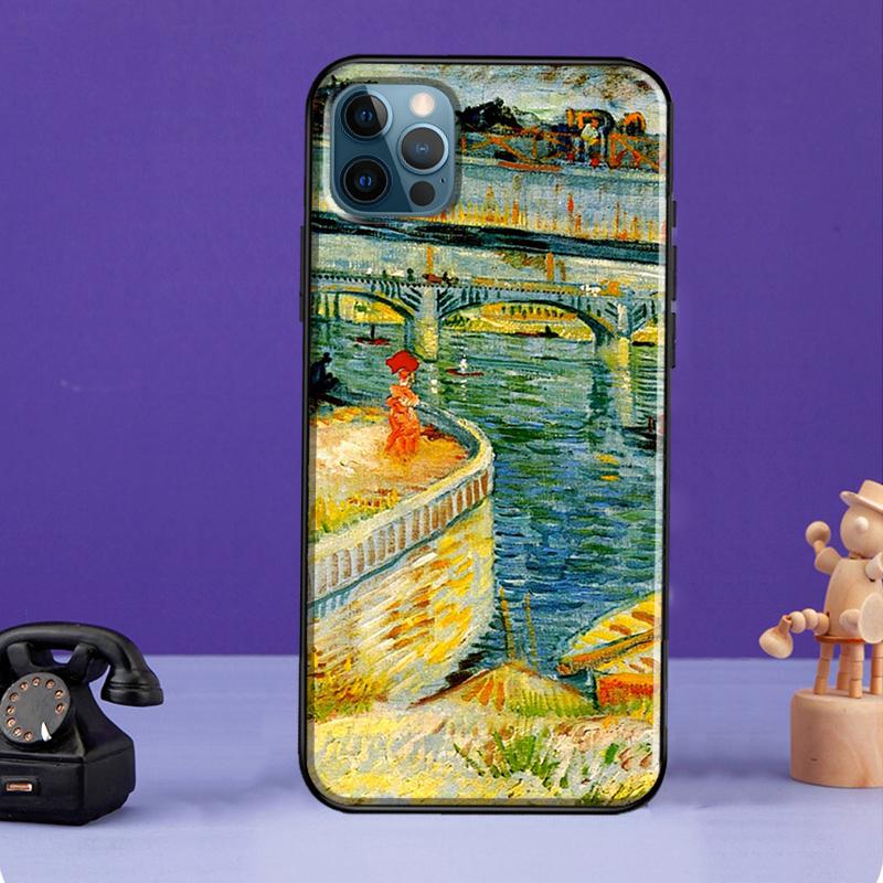 Чехол с масляной живописью Ван Гога для iPhone 11 14 Pro Max SE 2020 XR X XS Max 6S 7 8 Plus, чехол для iPhone 12 13 mini