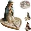 Jesus Virgin Mary Rosary Holder Resin Prayer Rosary Holder New Necklace Storage Holder  Bedroom