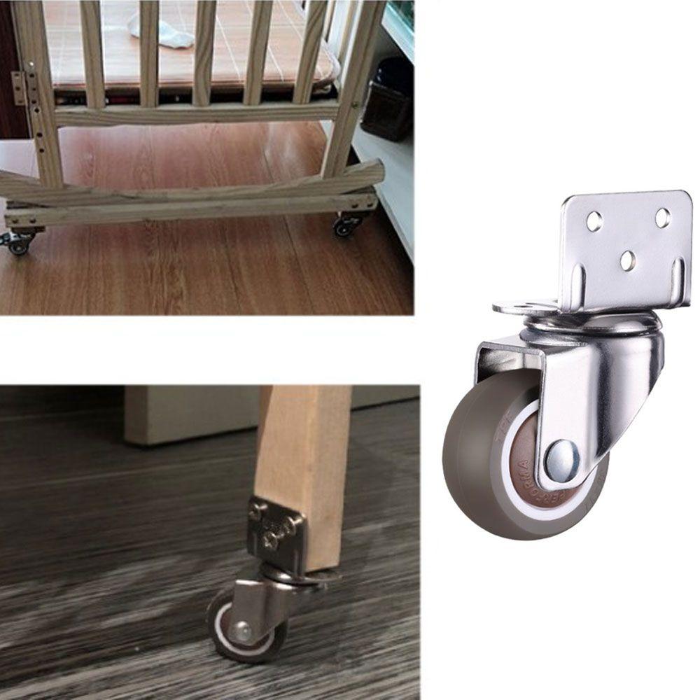 for Trolley Baby Moving Chair Crib Furniture Casters Wheels Soft Rubber Swivel Caster Roller