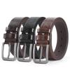 Men's European & American Leather Belt with Alloy Pin Buckle