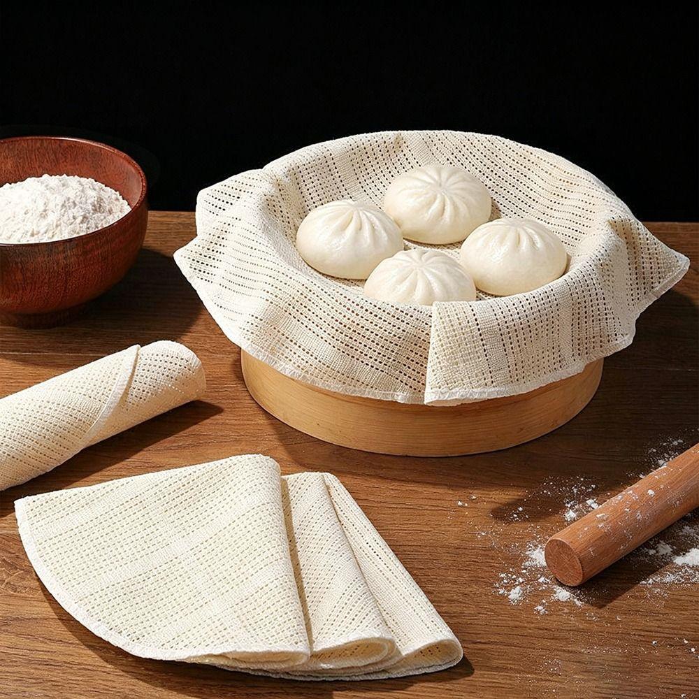 Non-stick Steaming Liner Cotton Steamer Mat New Round Steamer Cloth Rice Steaming