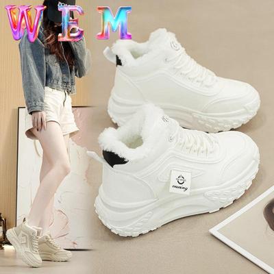 Wenerman 2025 Зимние женские флисовые утепленные толстые кроссовки-папы, зимние ботинки