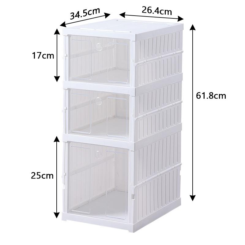 2/3/6 Layers Shoe Storage Box Foldable Sneaker Display Stand Plastic Drawer Transparent Shoe Cabinet Shoe Rack Shoe Organizer