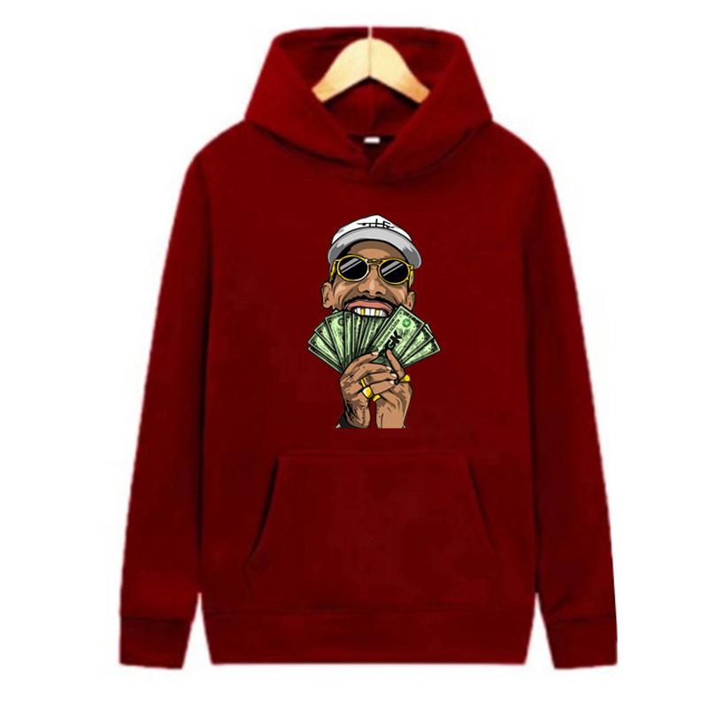 Осень и зима, новая персонализированная одежда с принтом доллара для мужчин и женщин, толстовка с капюшоном для любителей, пуловер для бега, спортивная толстовка