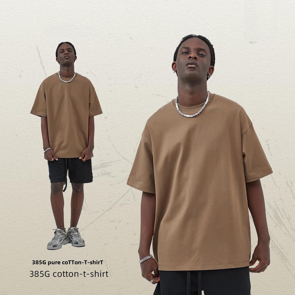 ARTIE Men's 2025 Spring/Summer Heavy T-shirt - Solid Color, Loose Fit, Fashion Brand Short Sleeve