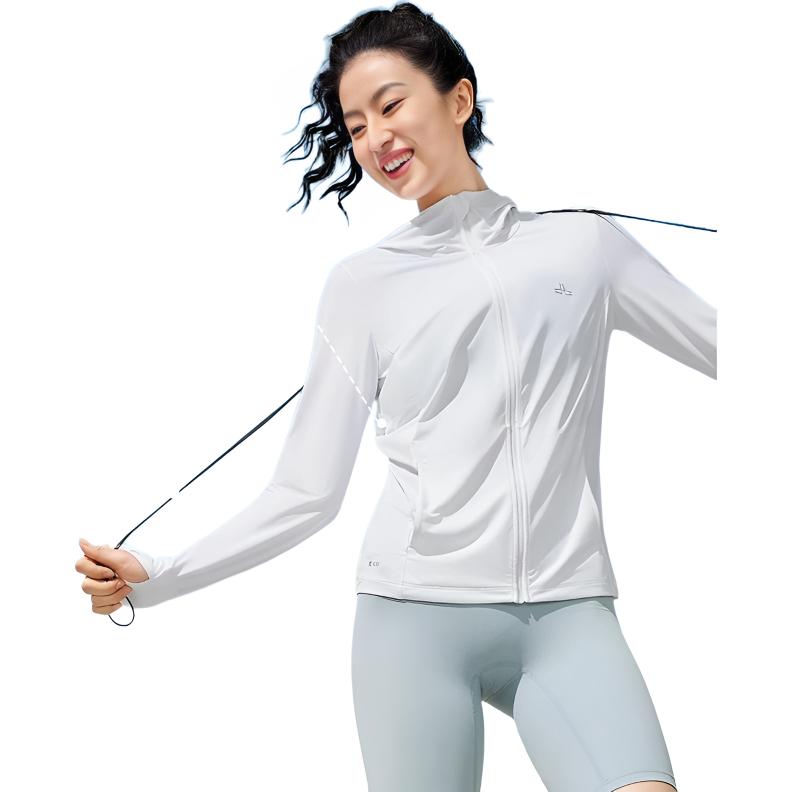 Толстовка с капюшоном и длинными рукавами Li Ning Fitness Series с логотипом, женская, белая AWDT578-4