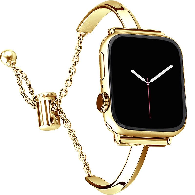 Роскошный ремешок для Apple Watch Серии 11 10 9 8 7 6 Se 5 4 Женский Алмазный Стальной Браслет IWatch Ultra 3 2 1 49мм 44 40 42 38ММ