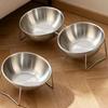 Large Capacity Stainless Steel Cat Bowl Anti-Tipping Double Water Bowls  for Kitten