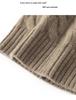 Women's 100% Cashmere Pom-Pom Hat - Three-Strand Winter Knit, Versatile Cable, Warm Ear Protection