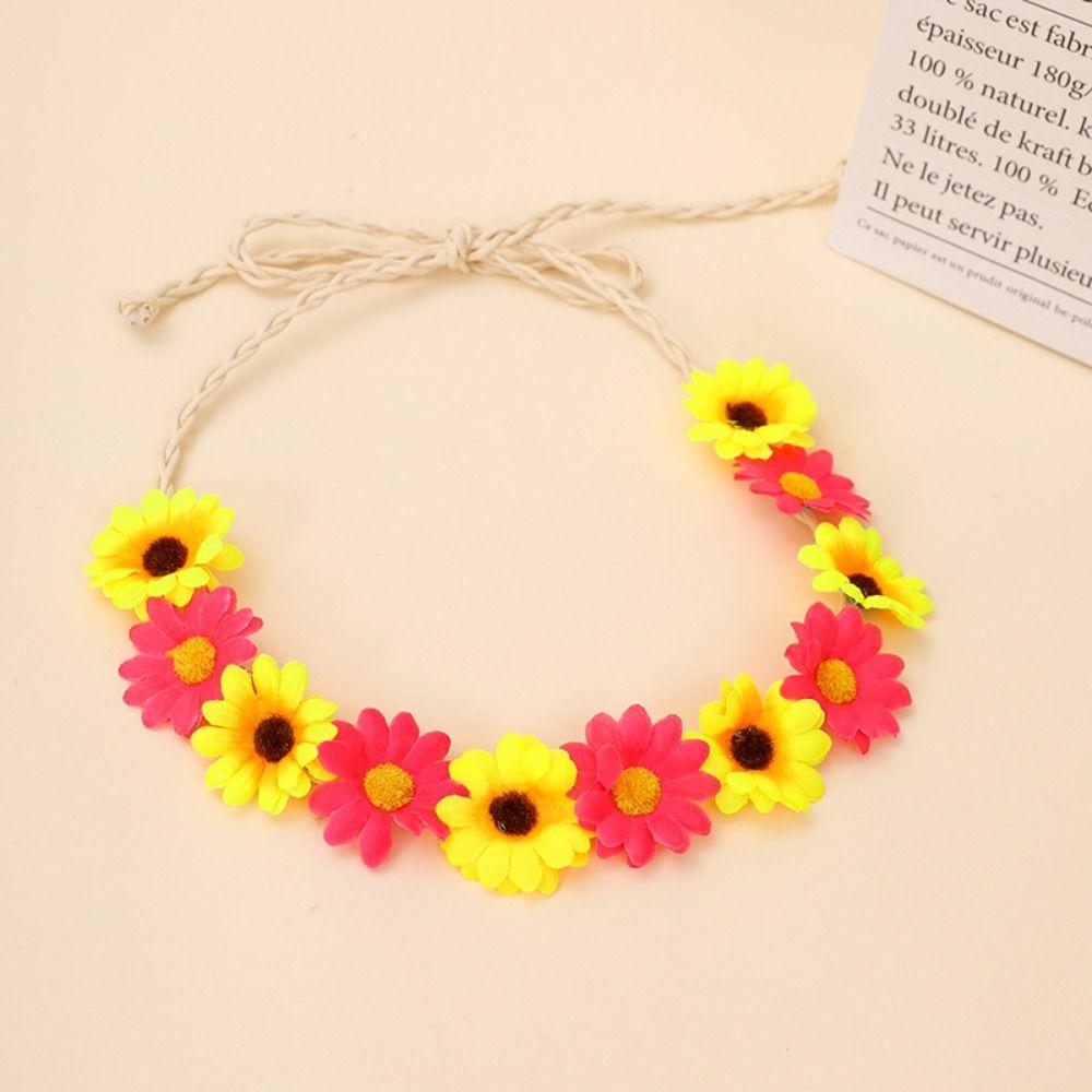 Flower Decoration Sunflower Headband Simulated Daisy Hairband Festival Hair Accessories