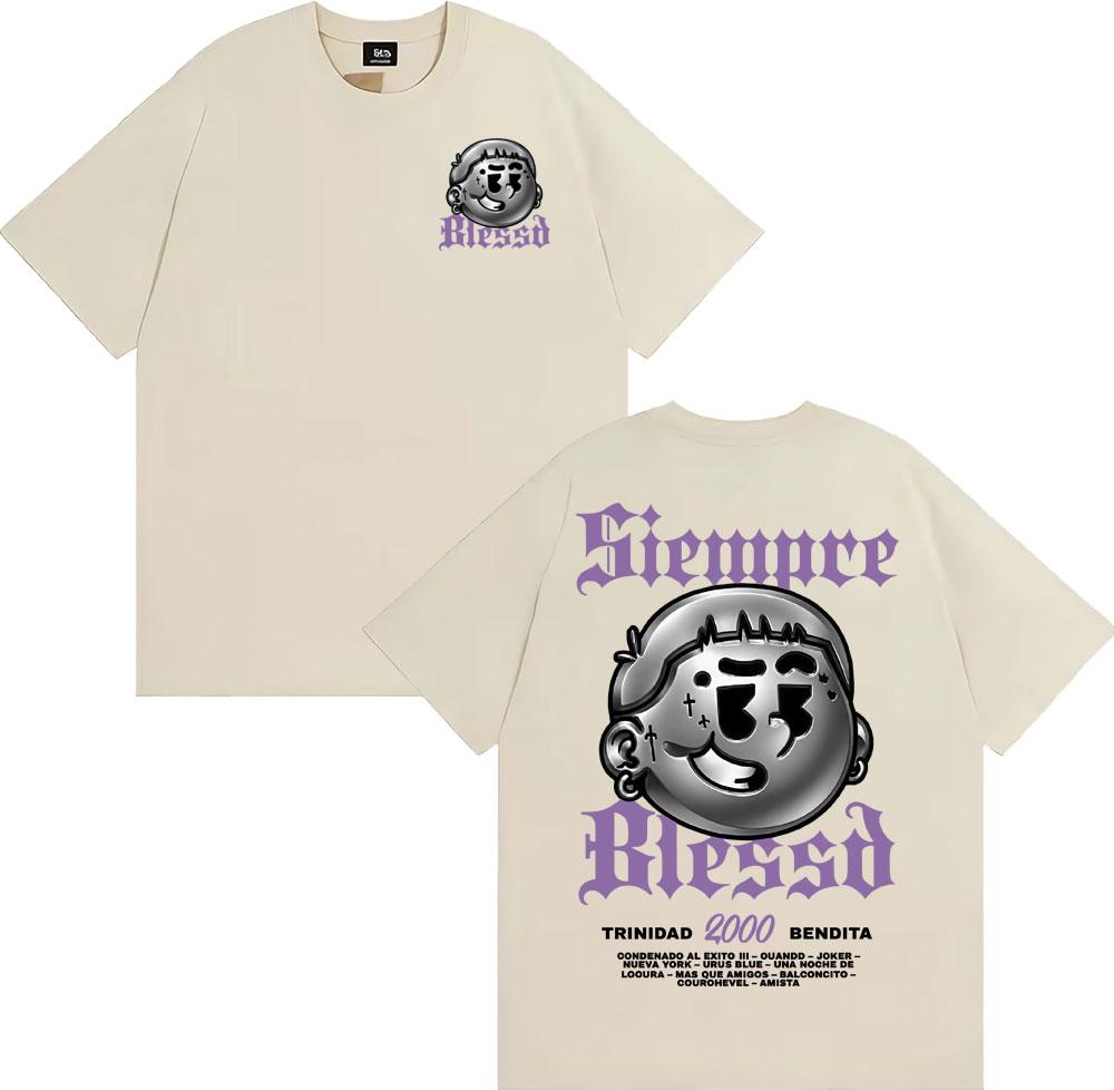 Rapper Blessd Sisabe Album Merch T Shirts Men Women Harajuku Hip Hop Vintage Tshirt Casual ONeck 100 Cotton Oversized T Shirt