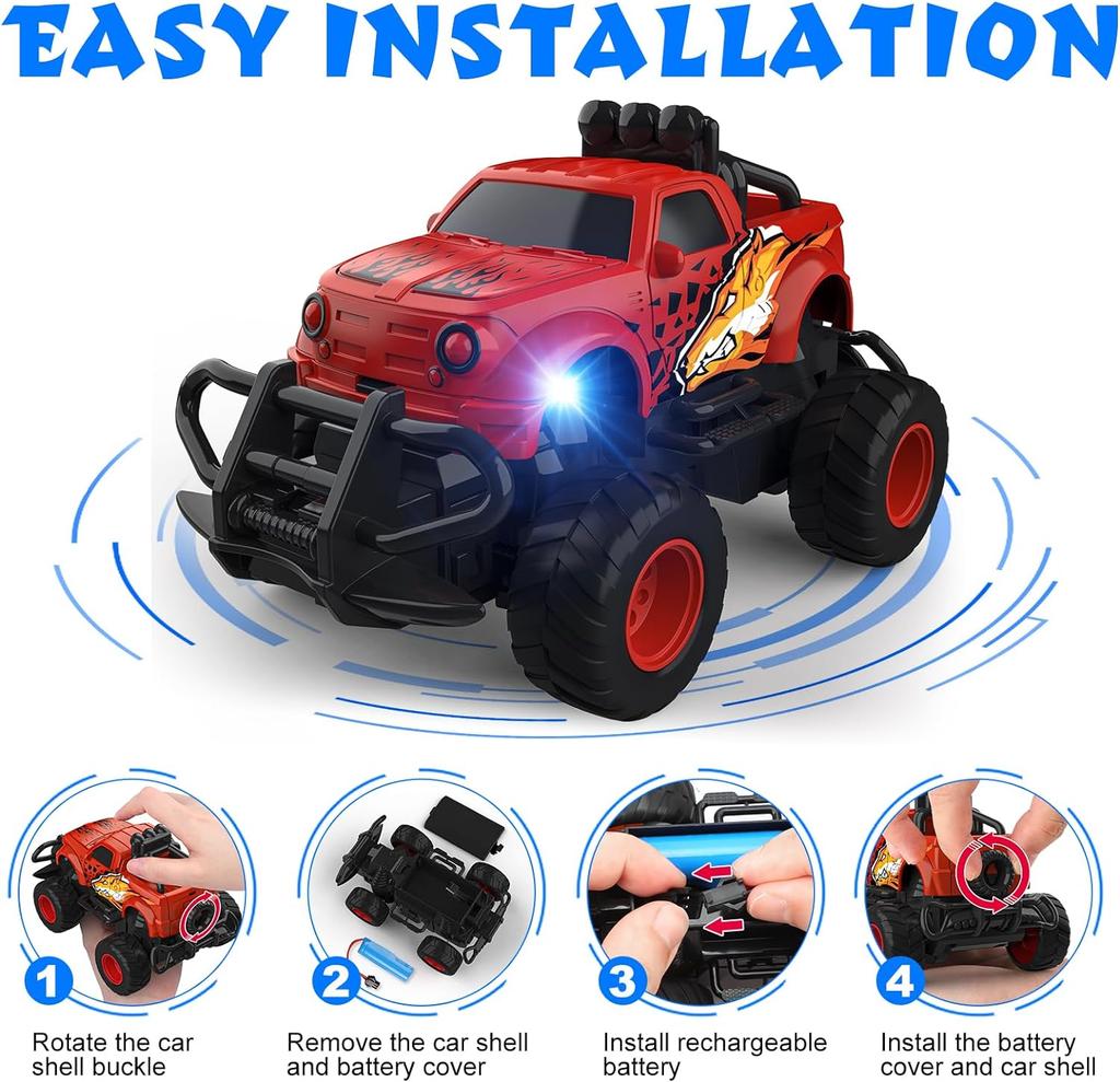 Машинка на дистанционном управлении для мальчиков 4-7, 1:43 Scale Mini RC Car для детей 3-5 лет, игрушечный автомобиль-грузовик