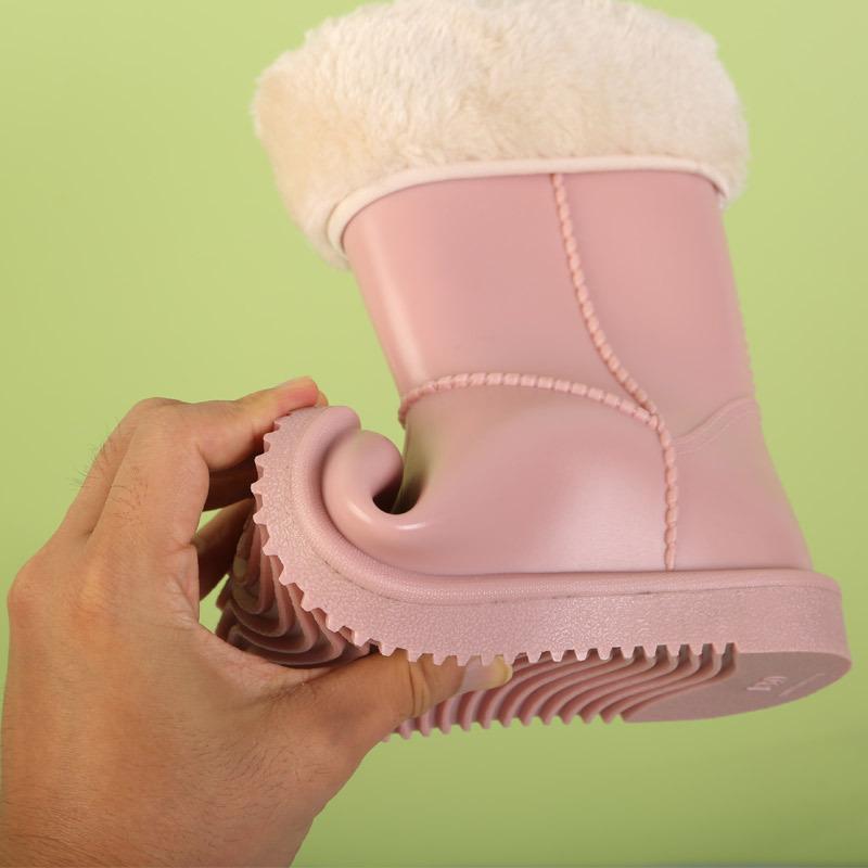 Корейская мода новые водонепроницаемые детские зимние ботинки зимние теплые ботинки из овечьей шерсти для мальчиков и девочек