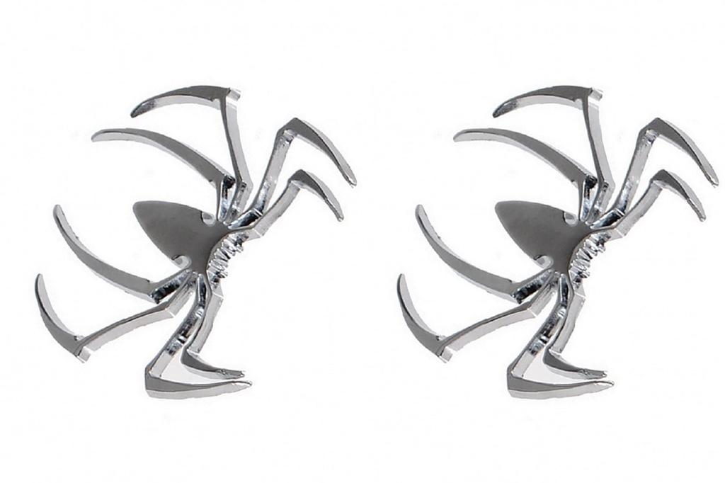 Danti 3D Хромированные наклейки-эмблемы Spyder, Серебристые, для Can Am Spyder RT, ST, RS, Набор из 2 штук
