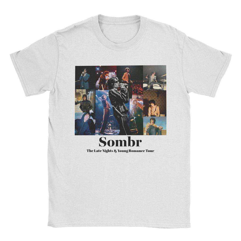 Модная футболка Sombr Music Europe Tour 2026 для унисекс женщин, футболки из чистого хлопка, одежда с коротким рукавом