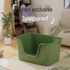 Open Anti-Splash Cat Litter Box with Mat - Easy Clean Kitten Toilet