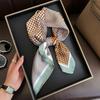 Imitation Silk Square Scarf For Women Spring/Summer Print Shawl Decoration Bandanna Neckerchief Luxury Headband Hijab