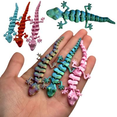 Мини 3D-печатная модель ящерицы, креативная, с подвижными суставами по всему телу, детский подарок, украшение домашней сцены, симуляция фигурки ящерицы, подарок