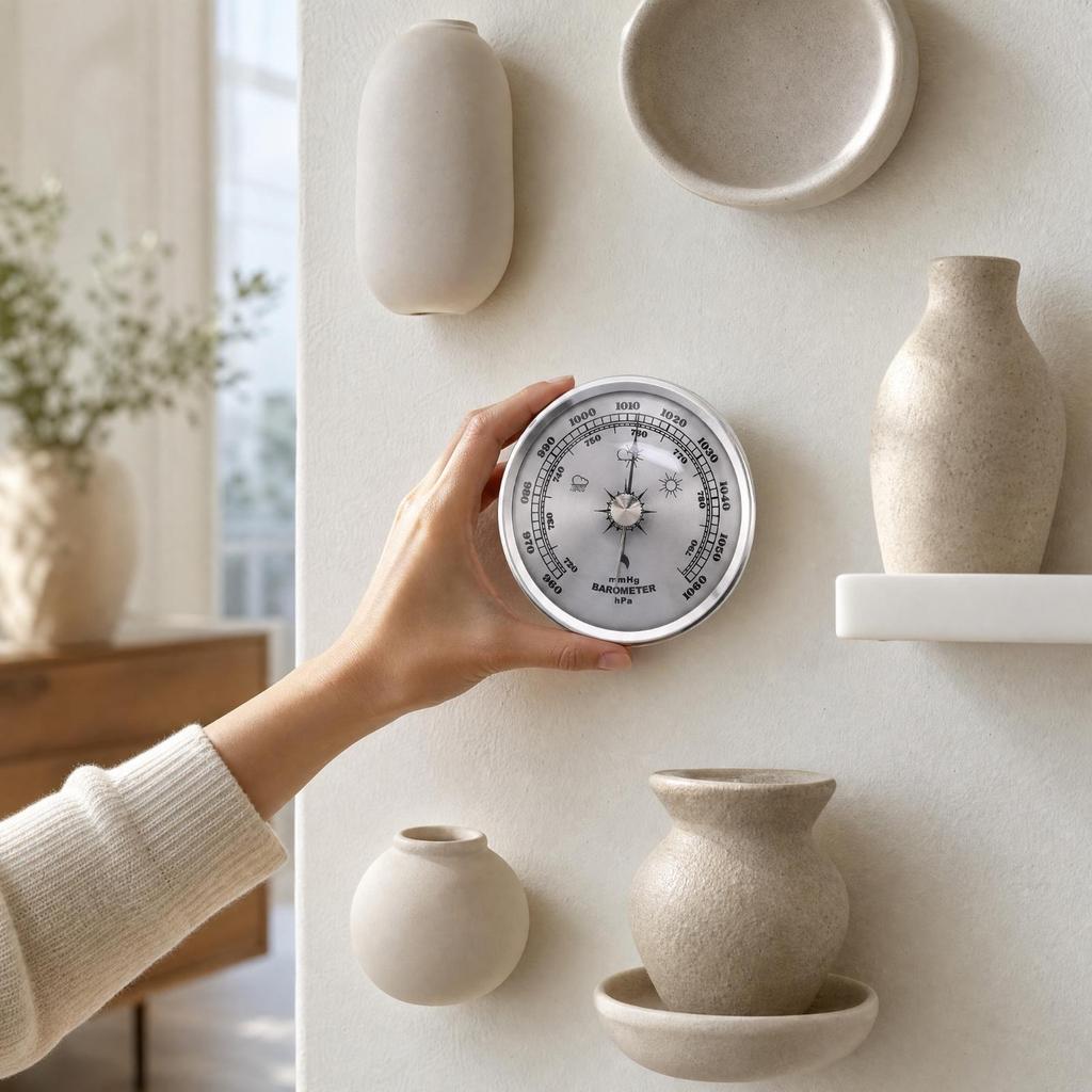 Analog Pressure Gauge Vintage-Inspired for Home Decor, Workshop