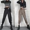 Cargo Pants Women Casual Joggers Black High Waist Pants Loose Female Trousers Ladies Pants (without Belt)