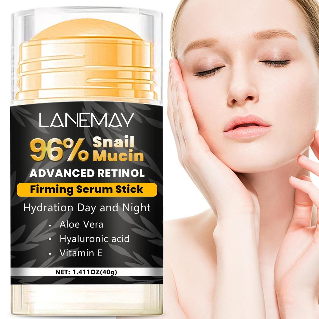 Укрепляющая сыворотка-карандаш с муцином улитки - разглаживает и устраняет мелкие морщины - глубоко увлажняет и питает кожу лица, 40 г